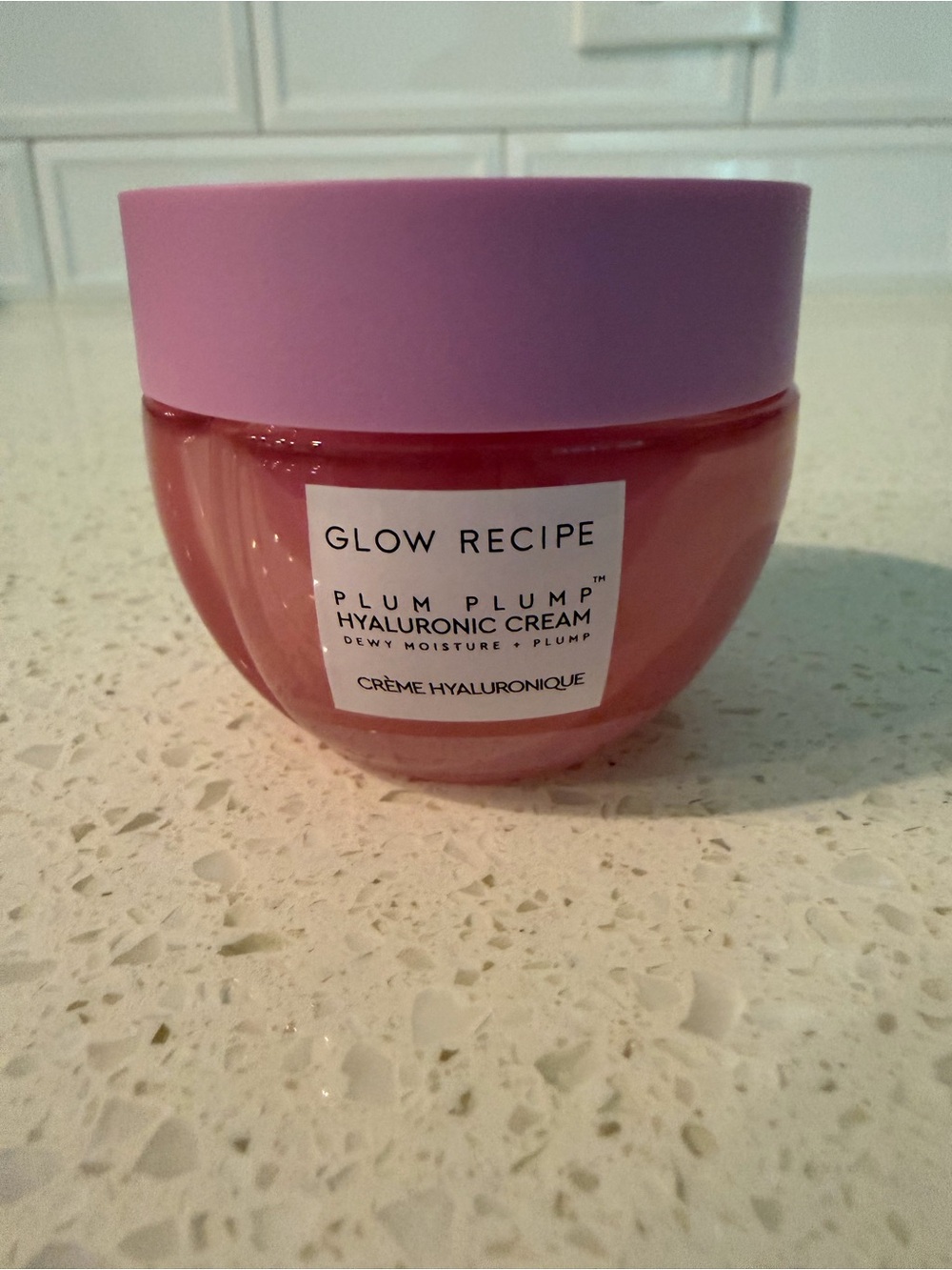 Glow Recipe Plum Plump Hyaluronic Dewy Cream, New, Sealed Refill Pod & Glass Jar
